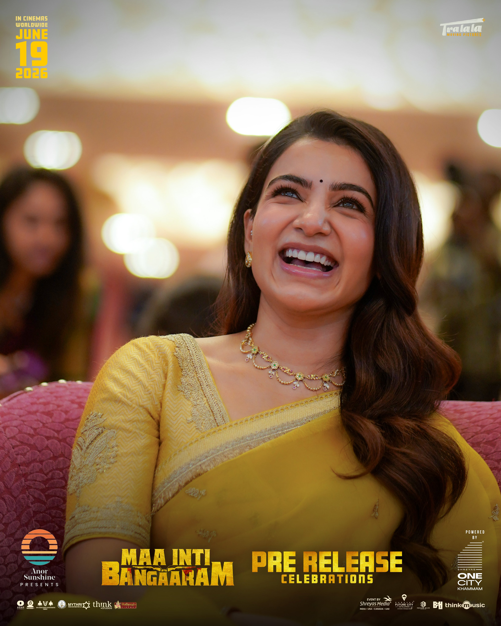 Samantha Ruth Prabhu Shines in Vibrant Yellow Saree at Maa Inti Bangaaram Event Samantha Ruth Prabhu Shines in Vibrant Yellow Saree at Maa Inti Bangaaram Event