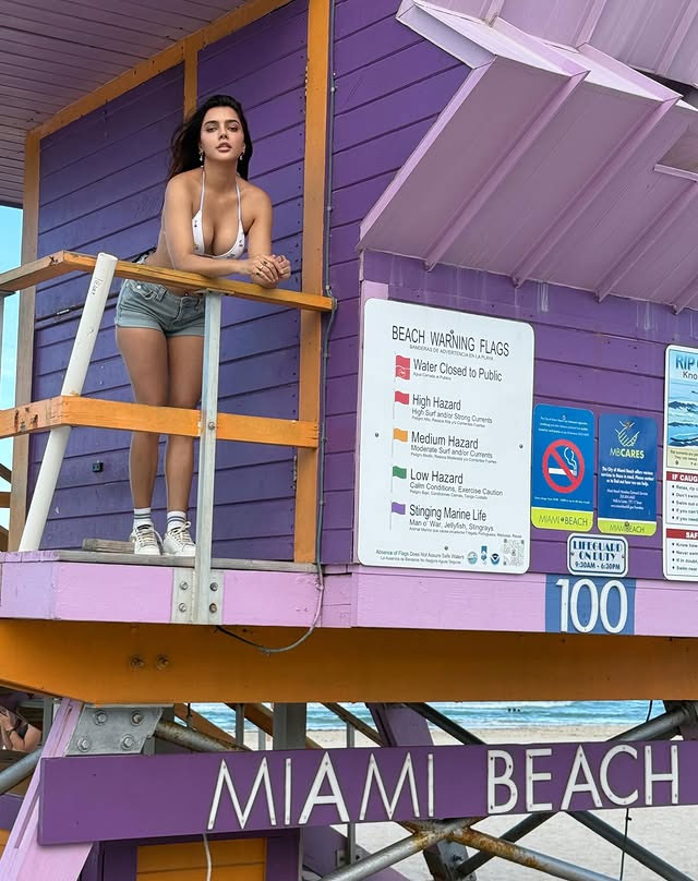 Ruhi Singh Brings Miami Heat on the Lifeguard Tower