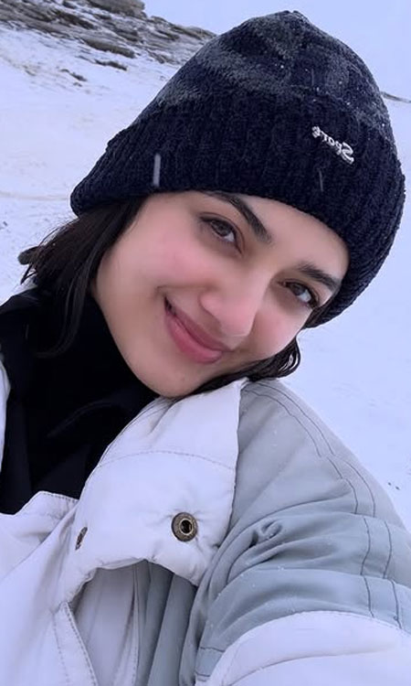 Bhagyashri Borse Enjoys a Snowy Getaway, Shares Beautiful Winter Pictures