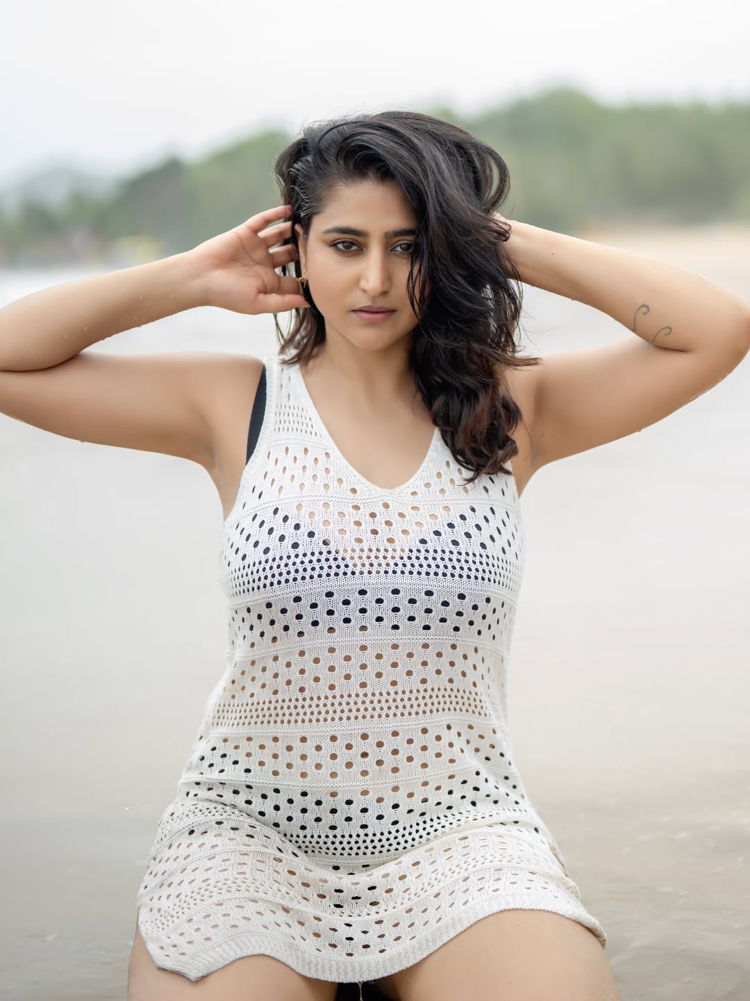 Beachside Allure Varshini Sounderajan Exudes Effortless Charm