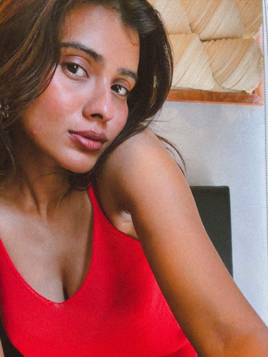 Hebah Patel Stuns in Red Ensemble Looks Hebah Patel Stuns in Red Ensemble Looks