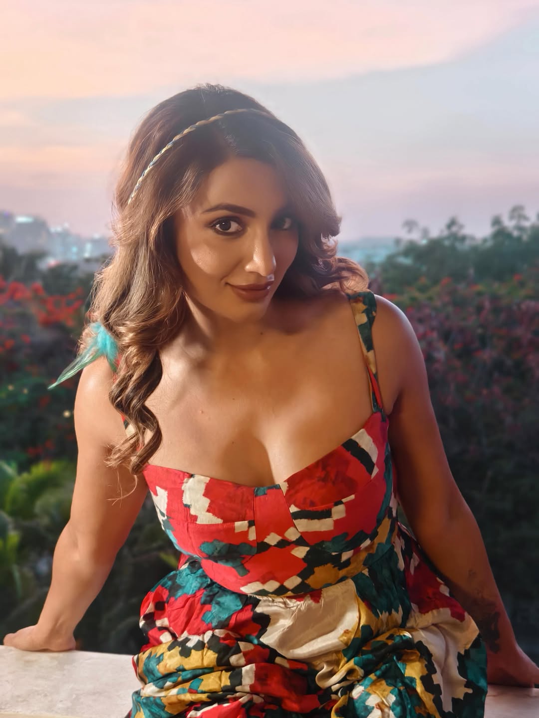 Tejaswi Madivada Radiates Joy in Sunset Shoot with Heartfelt Mother Quote