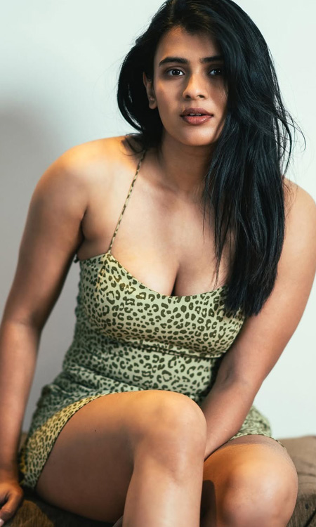 Hebah Patel Turns Heads In Leopard Print Dress