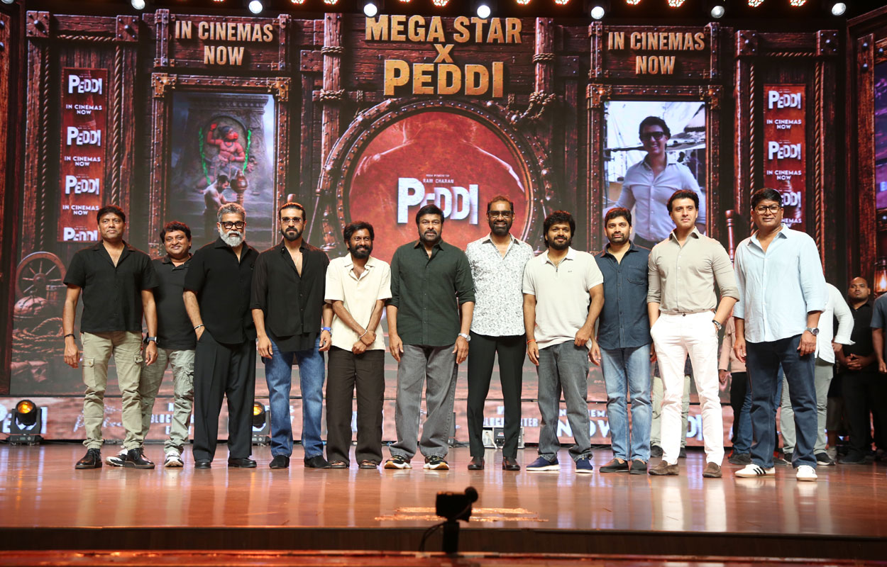 Star-Studded Peddi Success Meet: Chiranjeevi Steals the Show