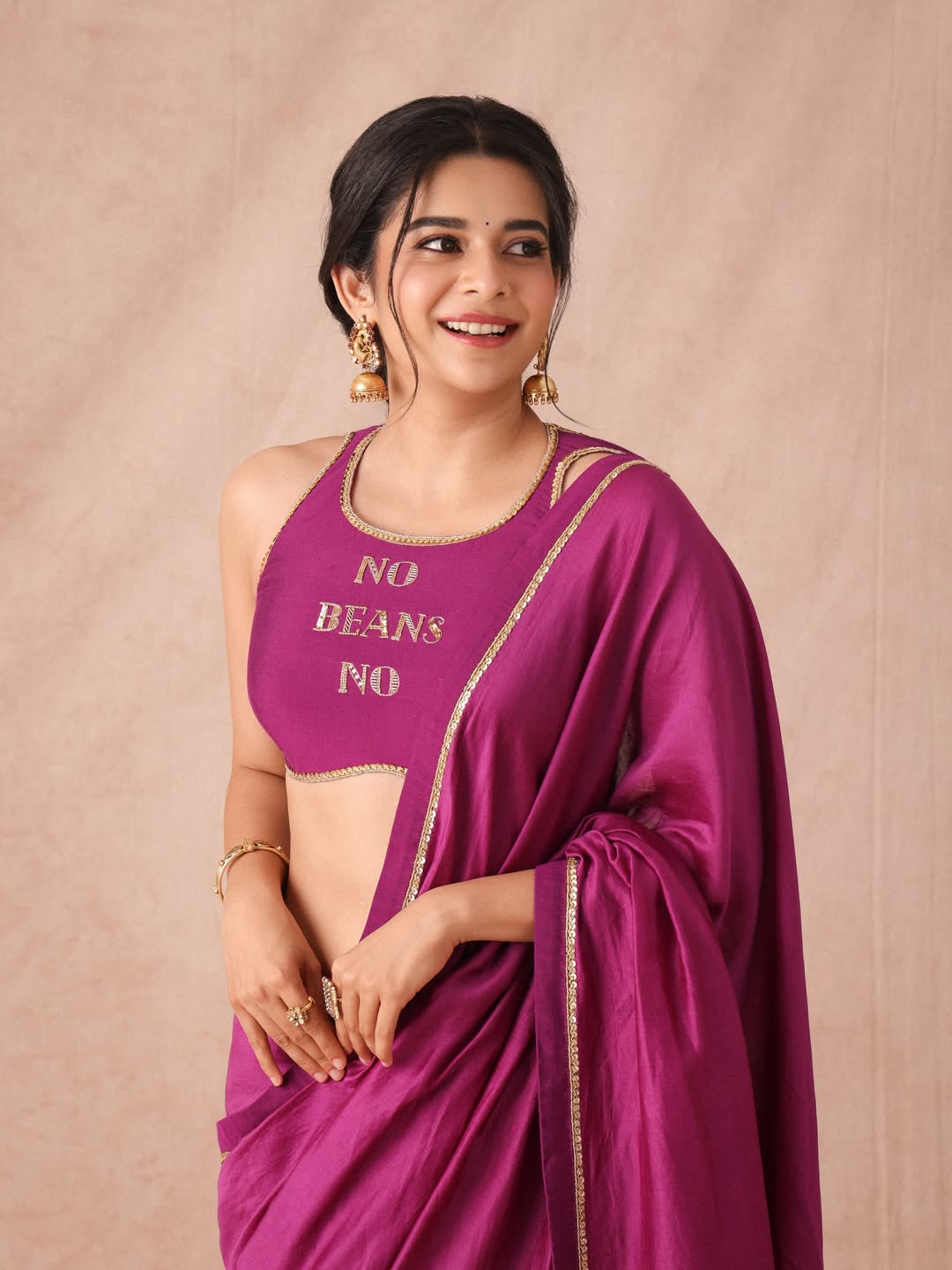 Mithila Palkar Stuns in Vibrant Saree Ahead of Netflix Telugu Debut Super Subbu