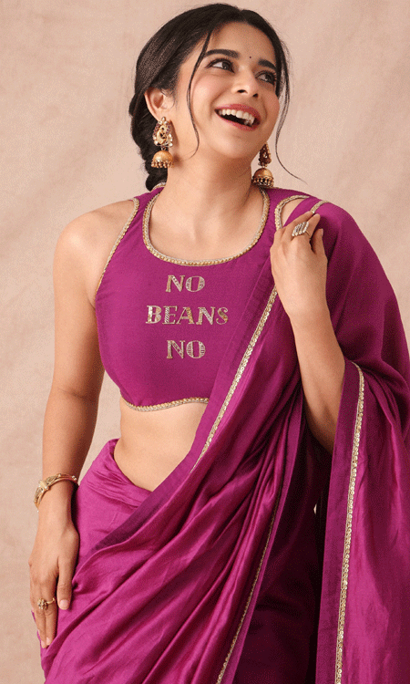 Mithila Palkar Stuns in Vibrant Saree Ahead of Netflix Telugu Debut Super Subbu
