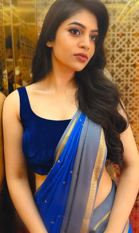 Bandhavi Sridhar Stuns in Blue Velvet Outfit