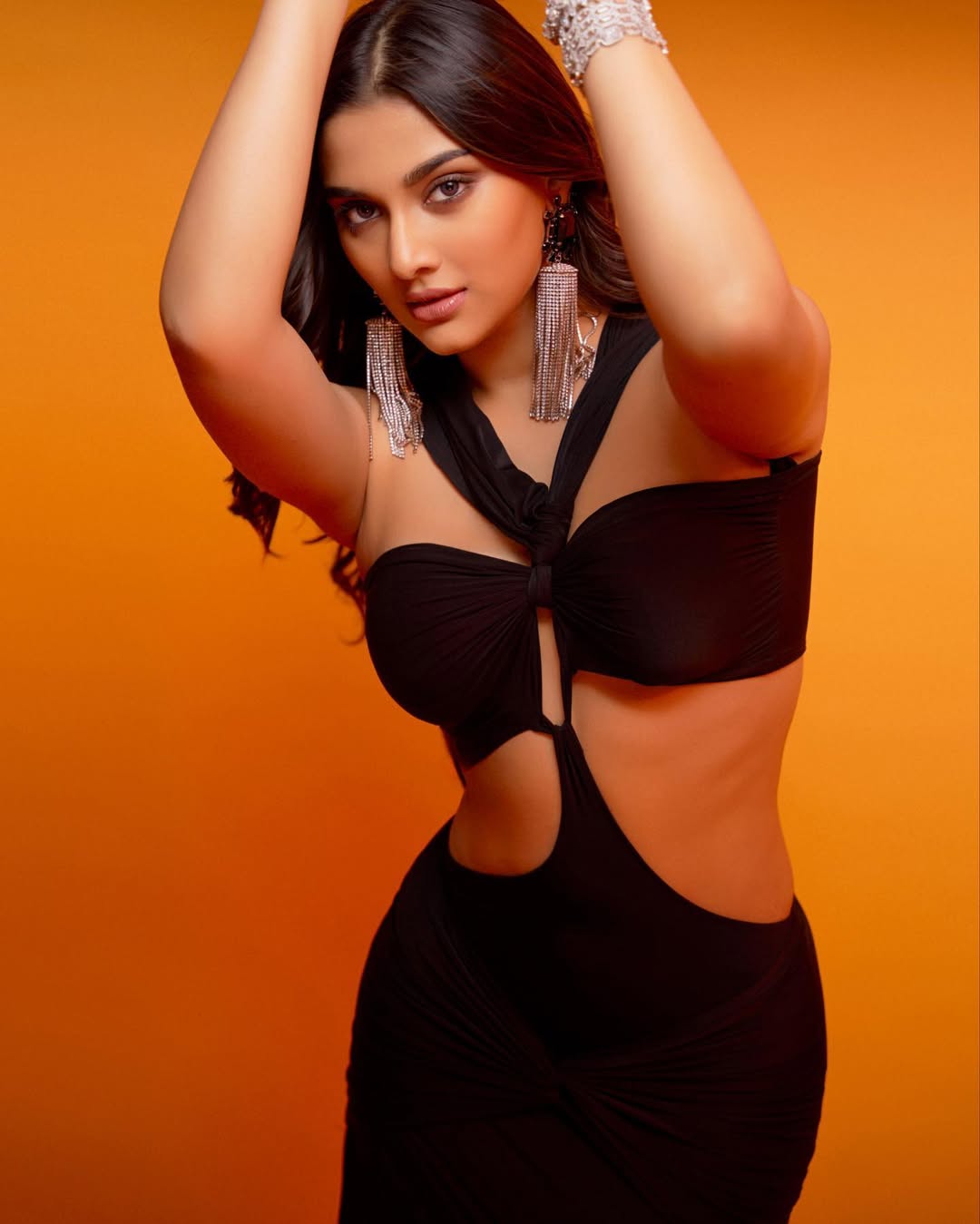 Saiee Manjrekar Turns Up the Glam Quotient in Stunning Black Cut-Out Dress