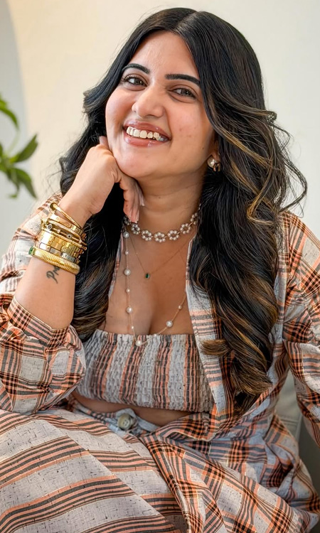 Sravanthi Chokarapu Impresses in Trendy Plaid Co-Ord Outfit