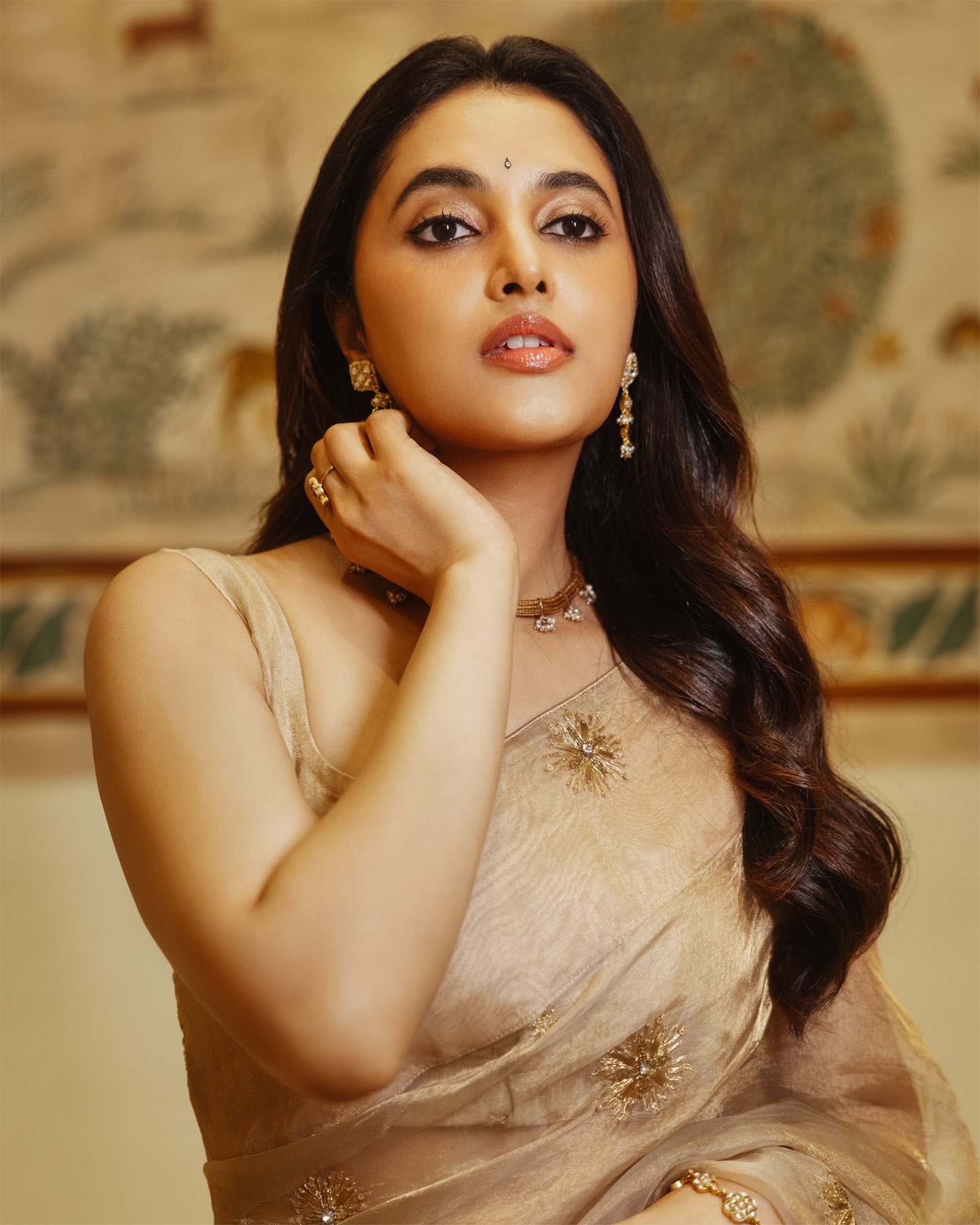 Priyanka Mohans Graceful Saree Look Steals the Spotlight at 666 Operation Dream Theatre Event