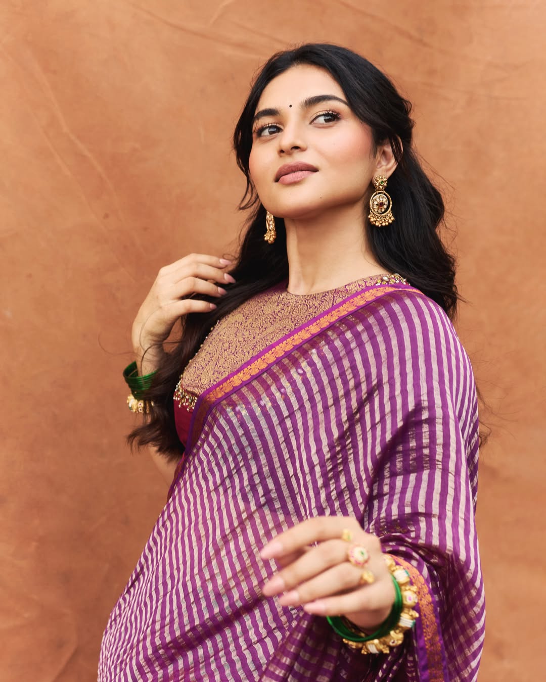 Kayadu Lohars Graceful Traditional Look Wins Hearts at Movie Launch Event