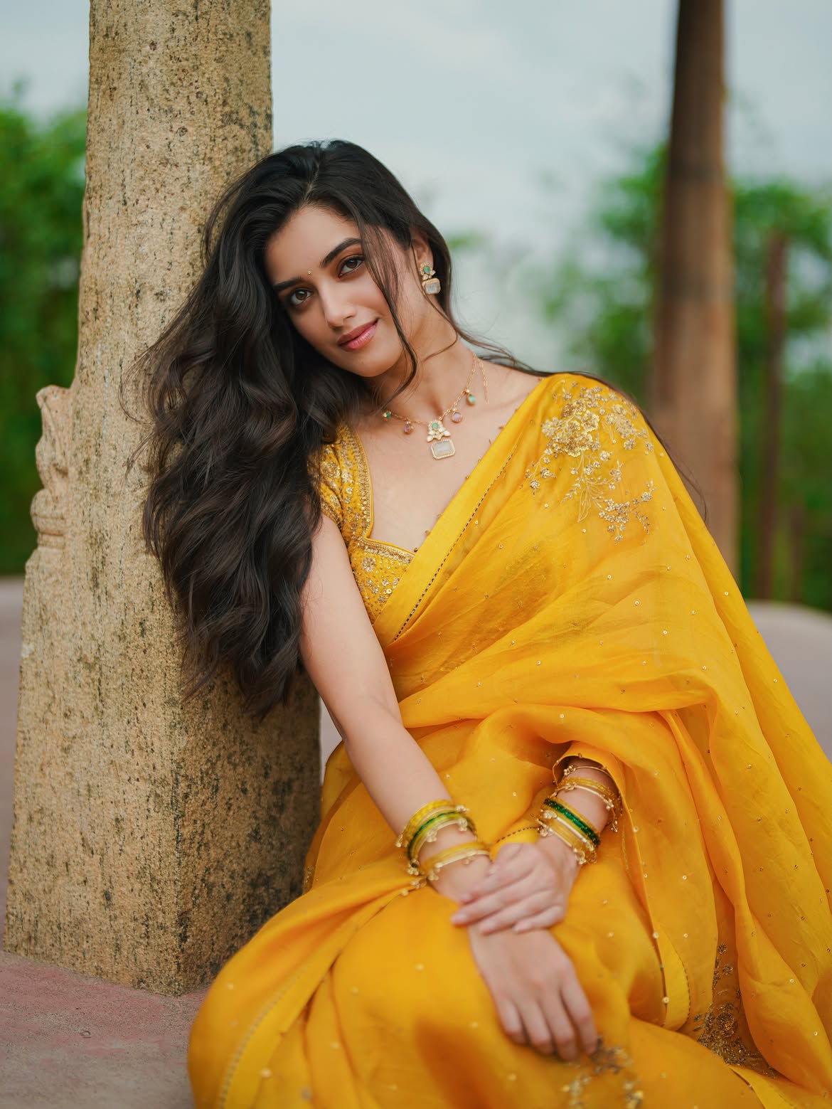 Bhagyashri Borse Defines Saree Elegance