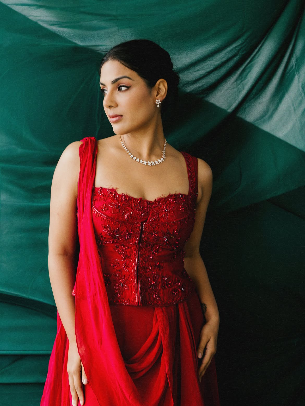 Samyuktha Steals the Spotlight in Rich Jewel Tones