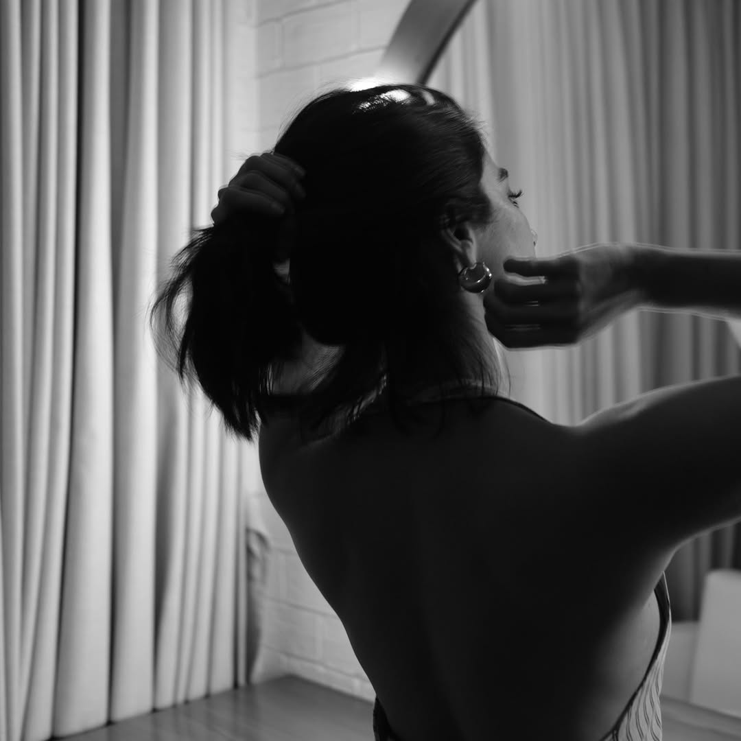 Pooja Hegde Captivates Fans with Intimate Chic Indoor Shoot