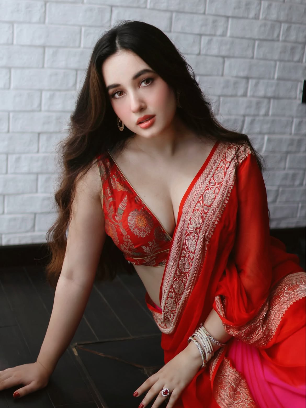 Aditi Budhathoki: Mesmerizing in Vibrant Red