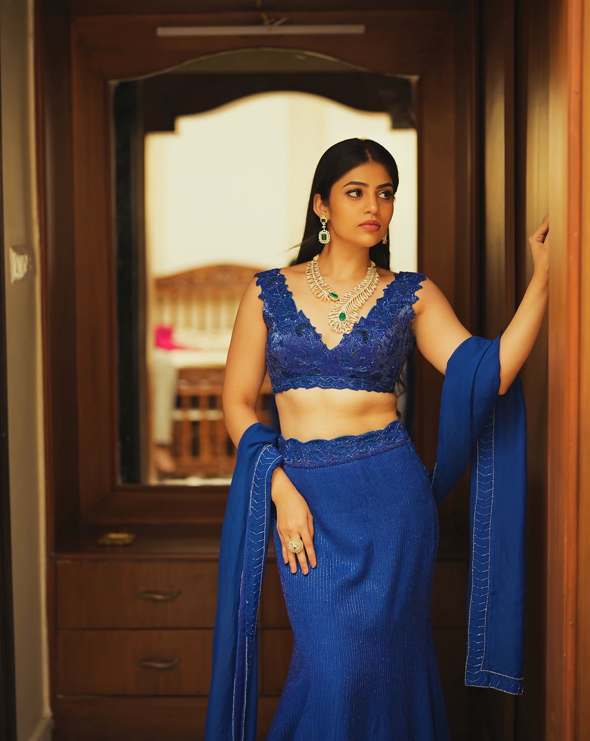 Bandhavi Sridhars Royal Blue Lehenga Look Steals The Spotlight