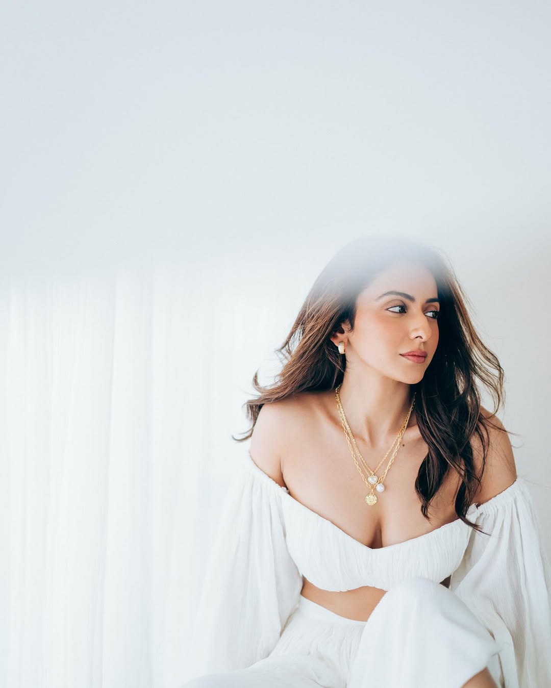Rakul Preet Singh Looks Ethereal in Elegant White Off-Shoulder Look