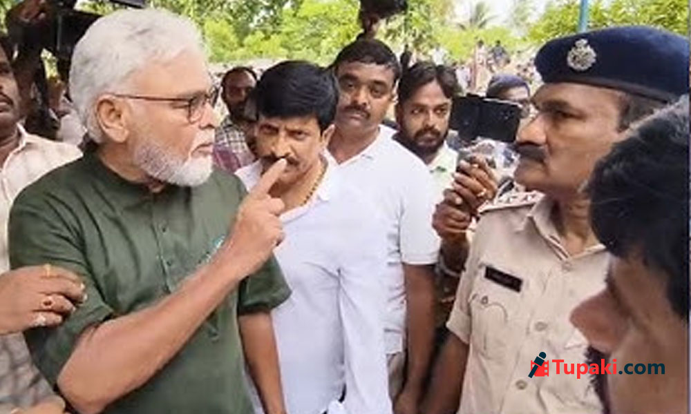 పోలీసుల మీదకు దూసుకెళ్లిన అంబటి