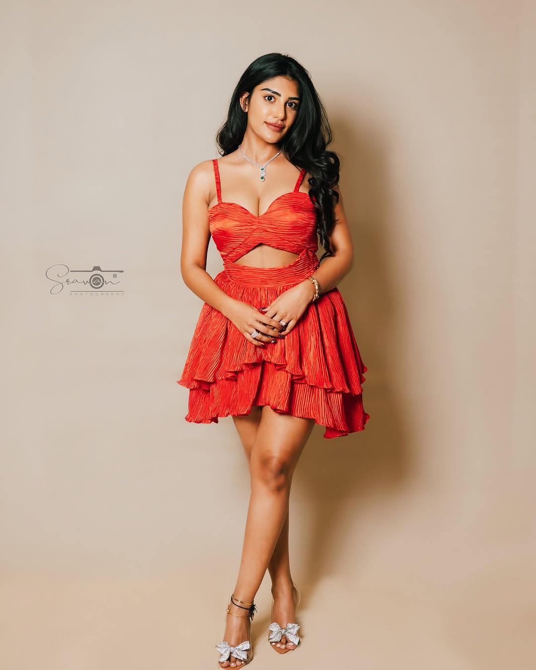 Supritha Naidu Stuns in Red Glam Look