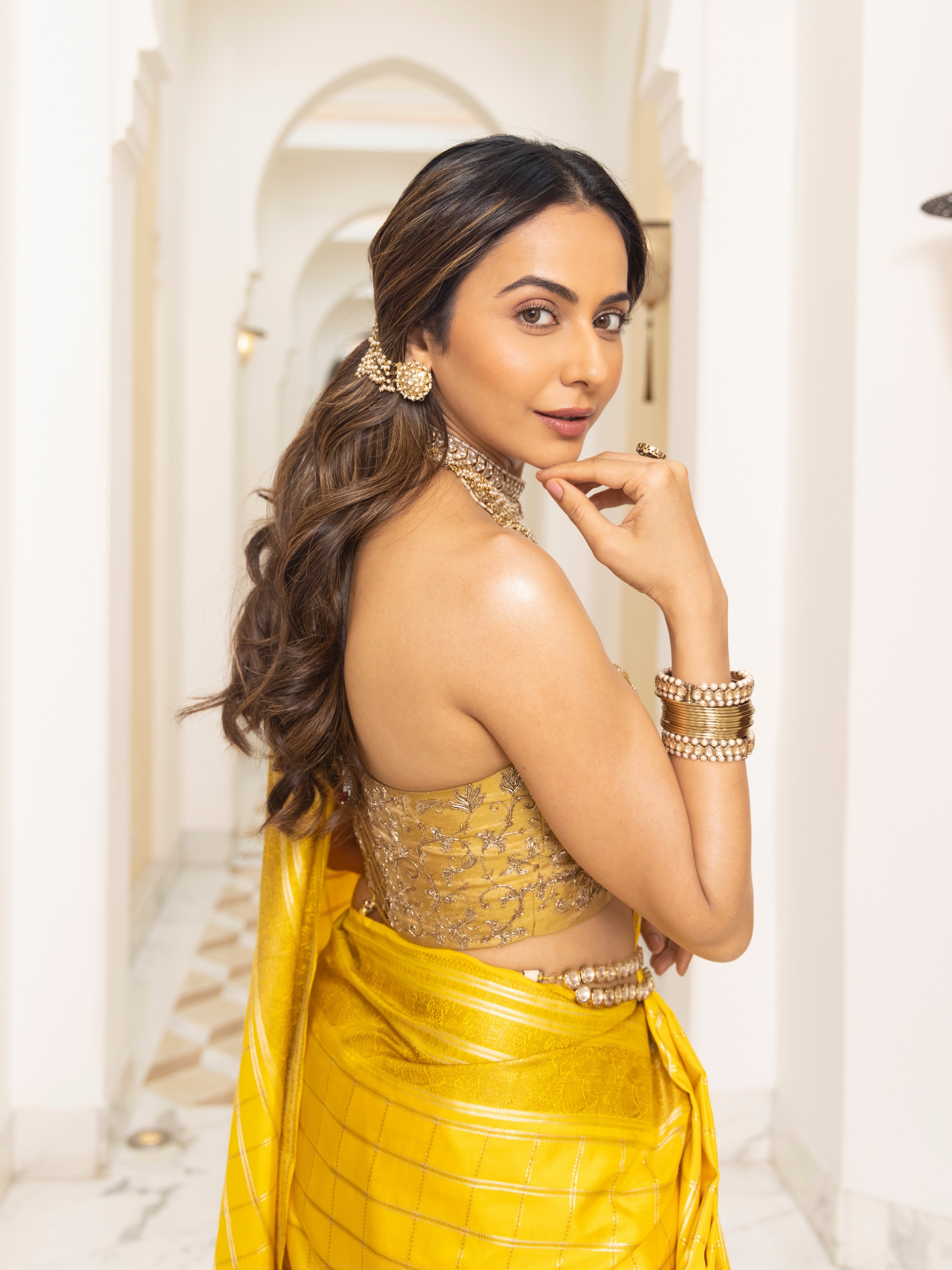 Rakul Preet Singh Exudes Sunshine Elegance in a Gorgeous Yellow Saree