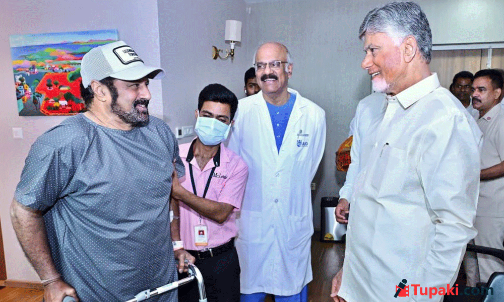 బాలయ్య ఆరోగ్యం పై పరామర్శించిన ఏపీ సీఎం చంద్రబాబు నాయుడు! బాలయ్య ఆరోగ్యం పై పరామర్శించిన ఏపీ సీఎం చంద్రబాబు నాయుడు!
