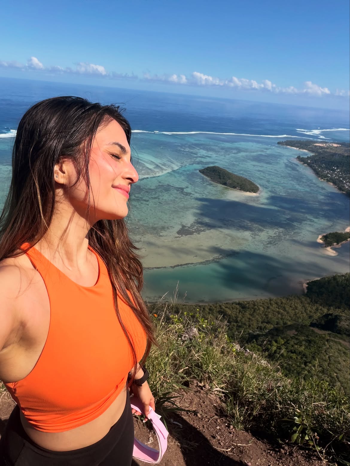 Ramya Pasupuleti Stuns in Adventure Mode During Mauritius Mountain Trek