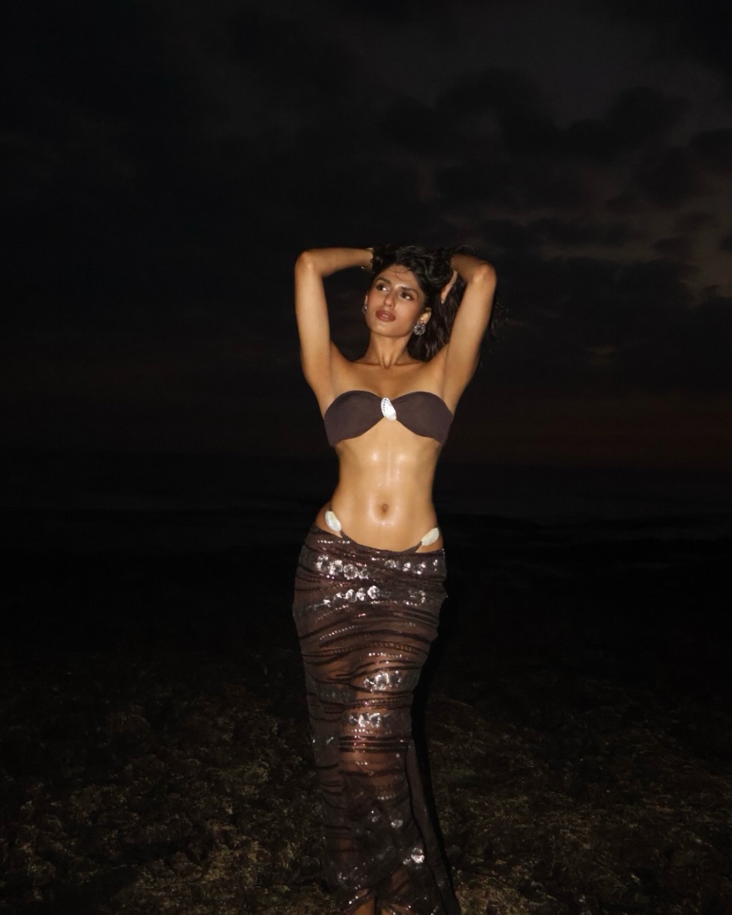 Trisha Shetty Stuns in Glamorous Beach Night Look