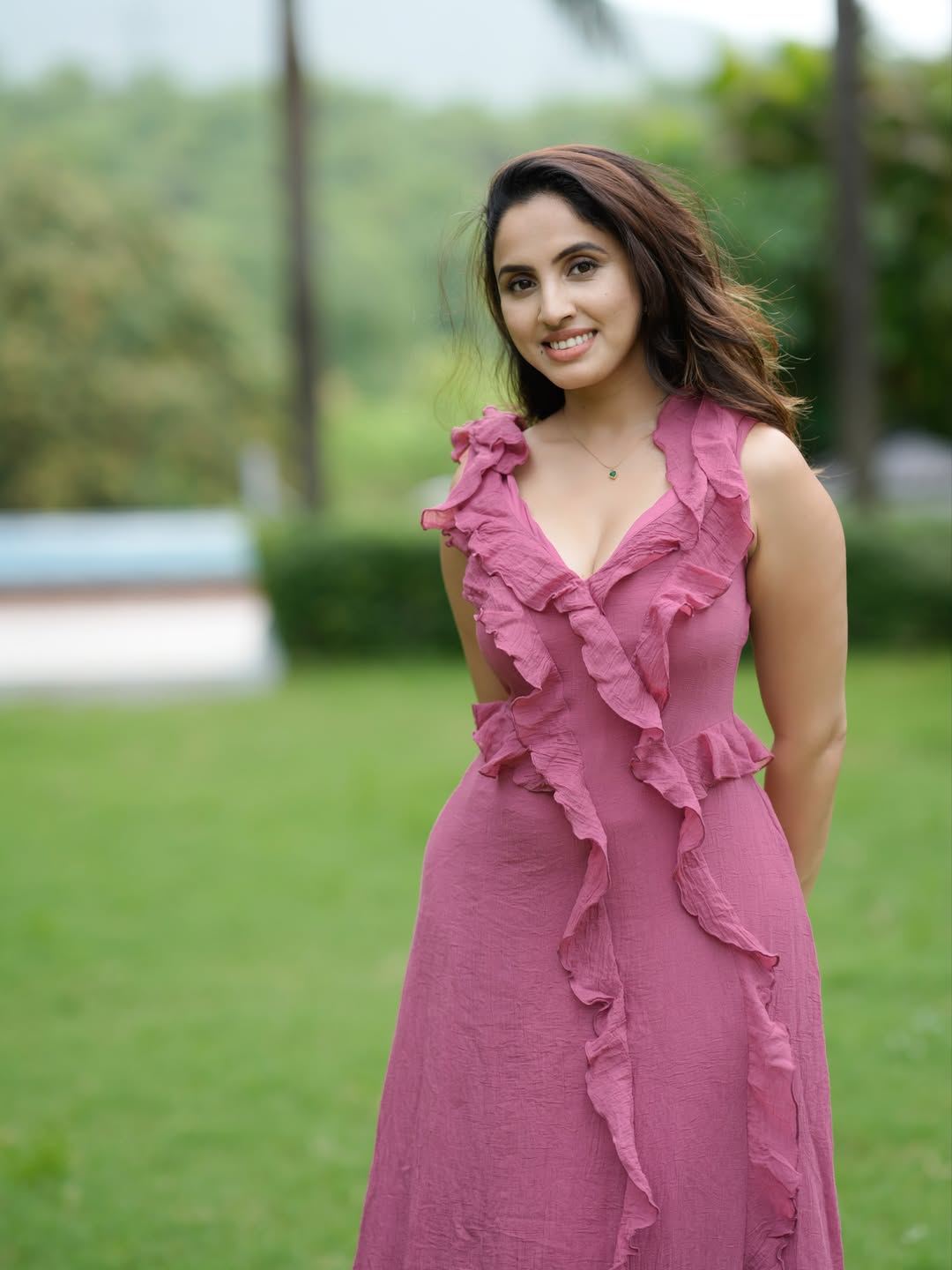 Priyanka Kholgade Stuns in Pink Dress with Radiant Smile