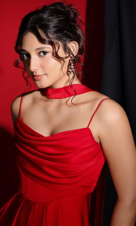 Ritika Nayak Dazzles in a Passionate Red Gown