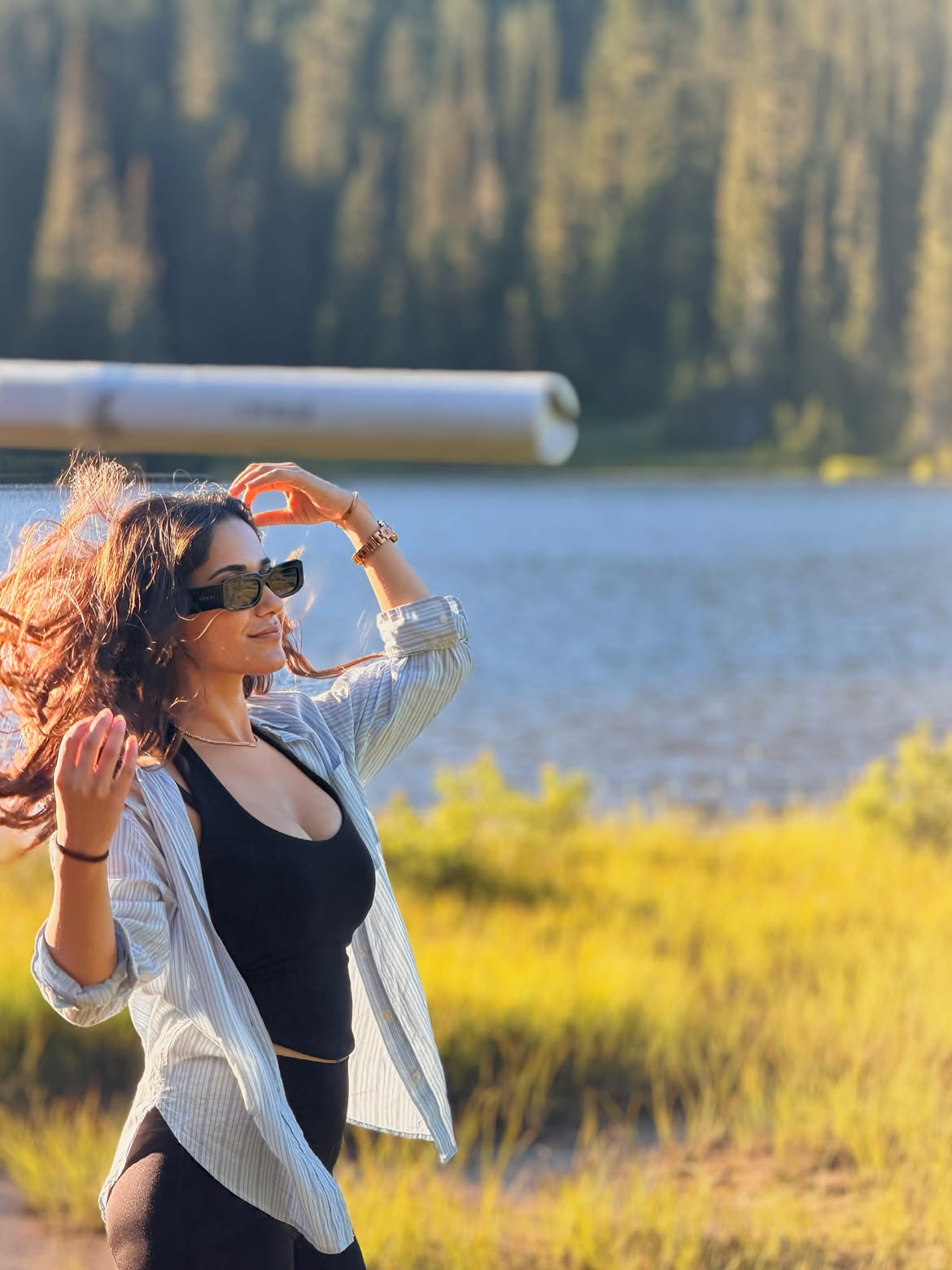 Ruhani Sharma Radiates Natural Charm Amid Lakes and Mountains