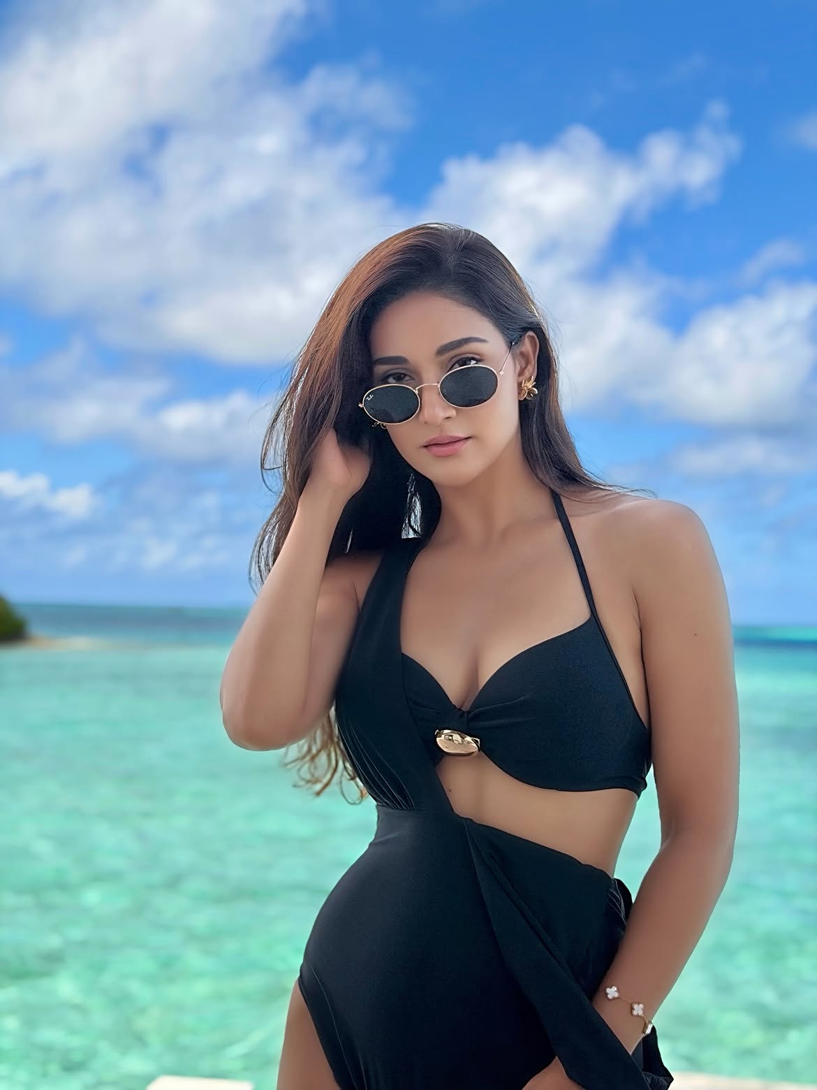 Mukti Mohan Sizzles in Black Swimsuit