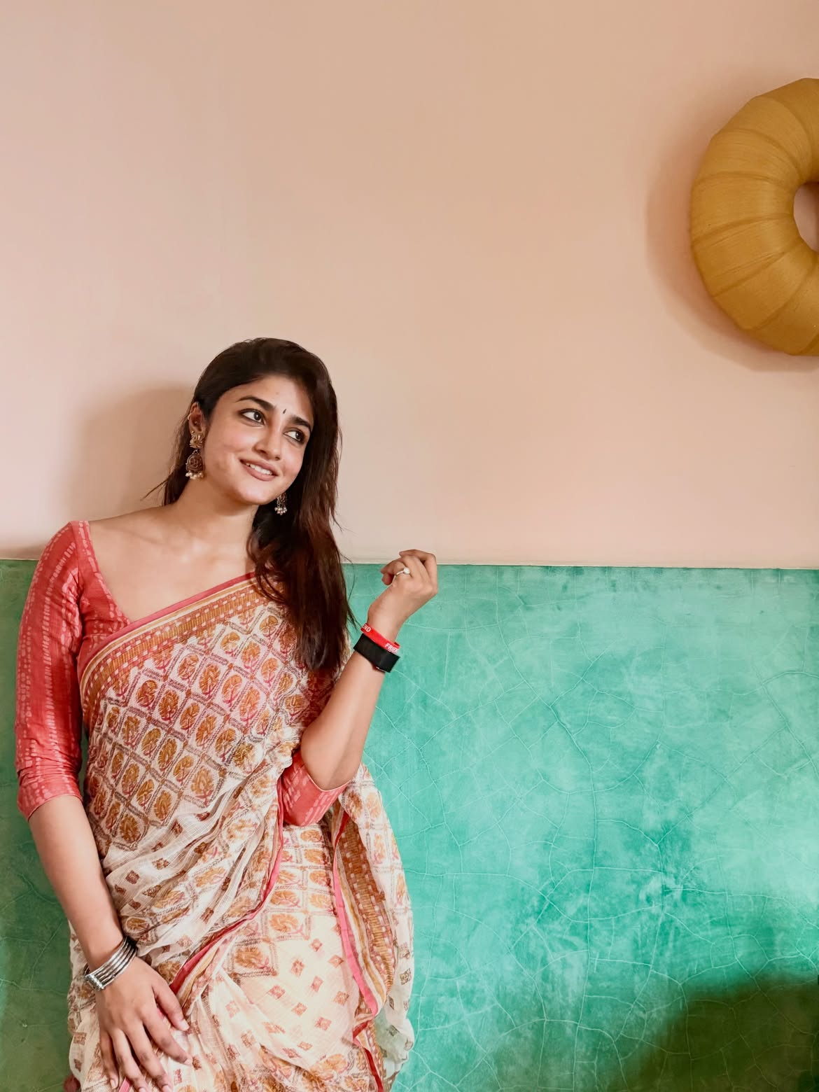 Dimple Hayathi Stuns In Elegant Traditional Saree Look