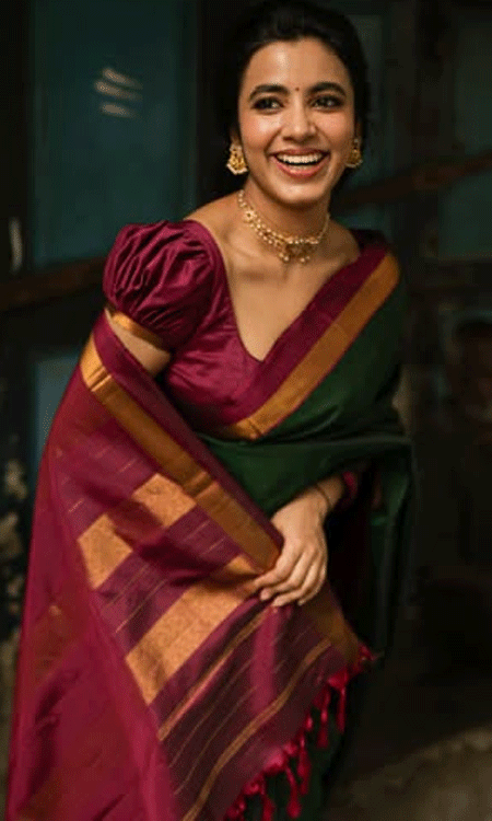 Shivani Nagaram Glows in Traditional Saree Look