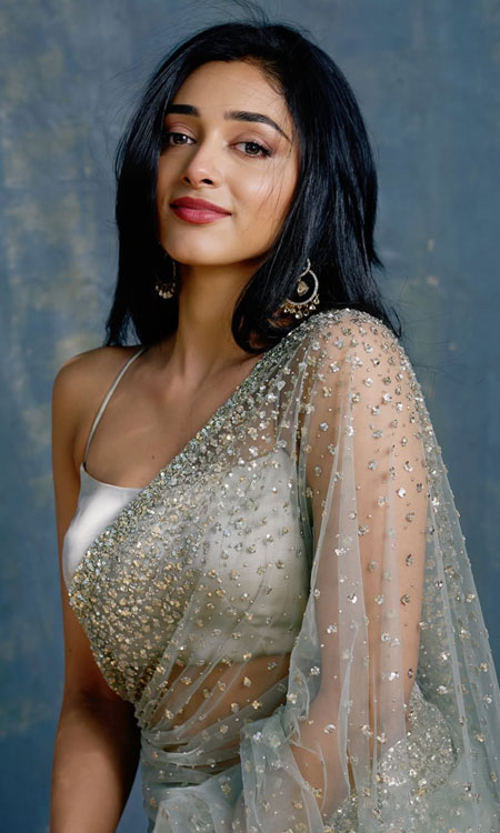 Preity Mukhundhan Mesmerizes in a Sparkling Sage Green Saree