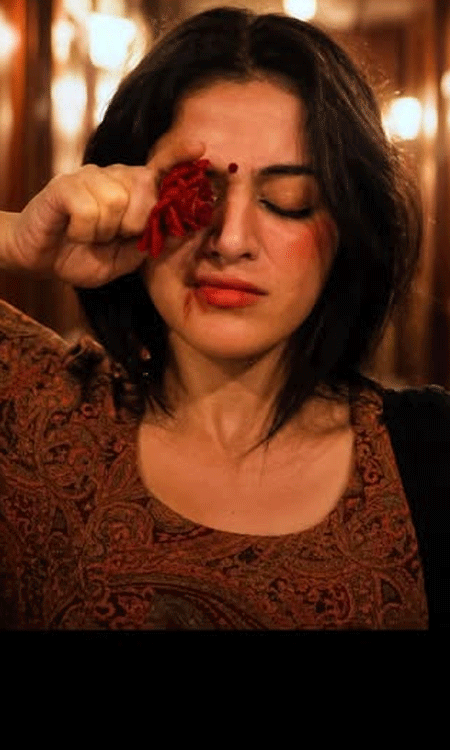 Wamiqa Gabbi’s Dramatic Red Flower Portrait Steals the Spotlight