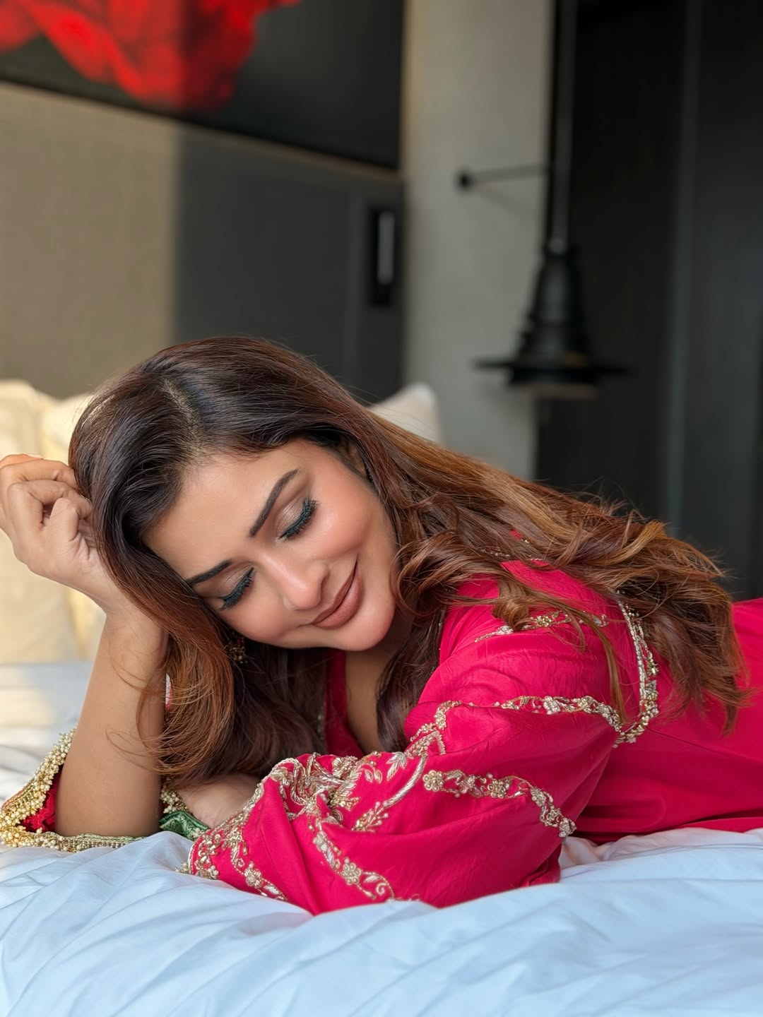 Payal Rajput Radiates Royal Charm in Stunning Magenta Look