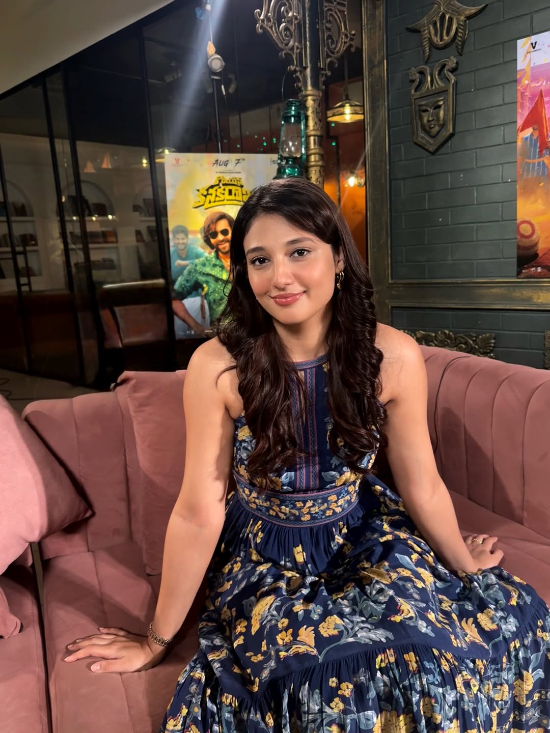Ritika Nayak Wins Hearts in Elegant Navy Floral Dress