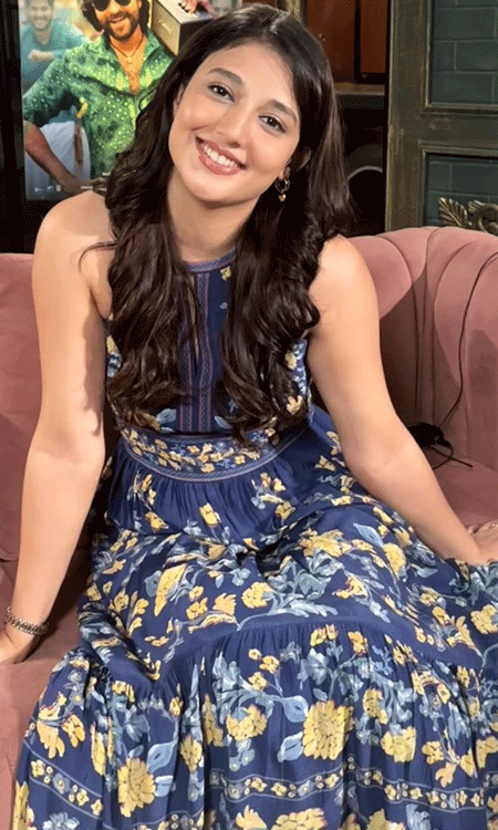 Ritika Nayak Wins Hearts in Elegant Navy Floral Dress