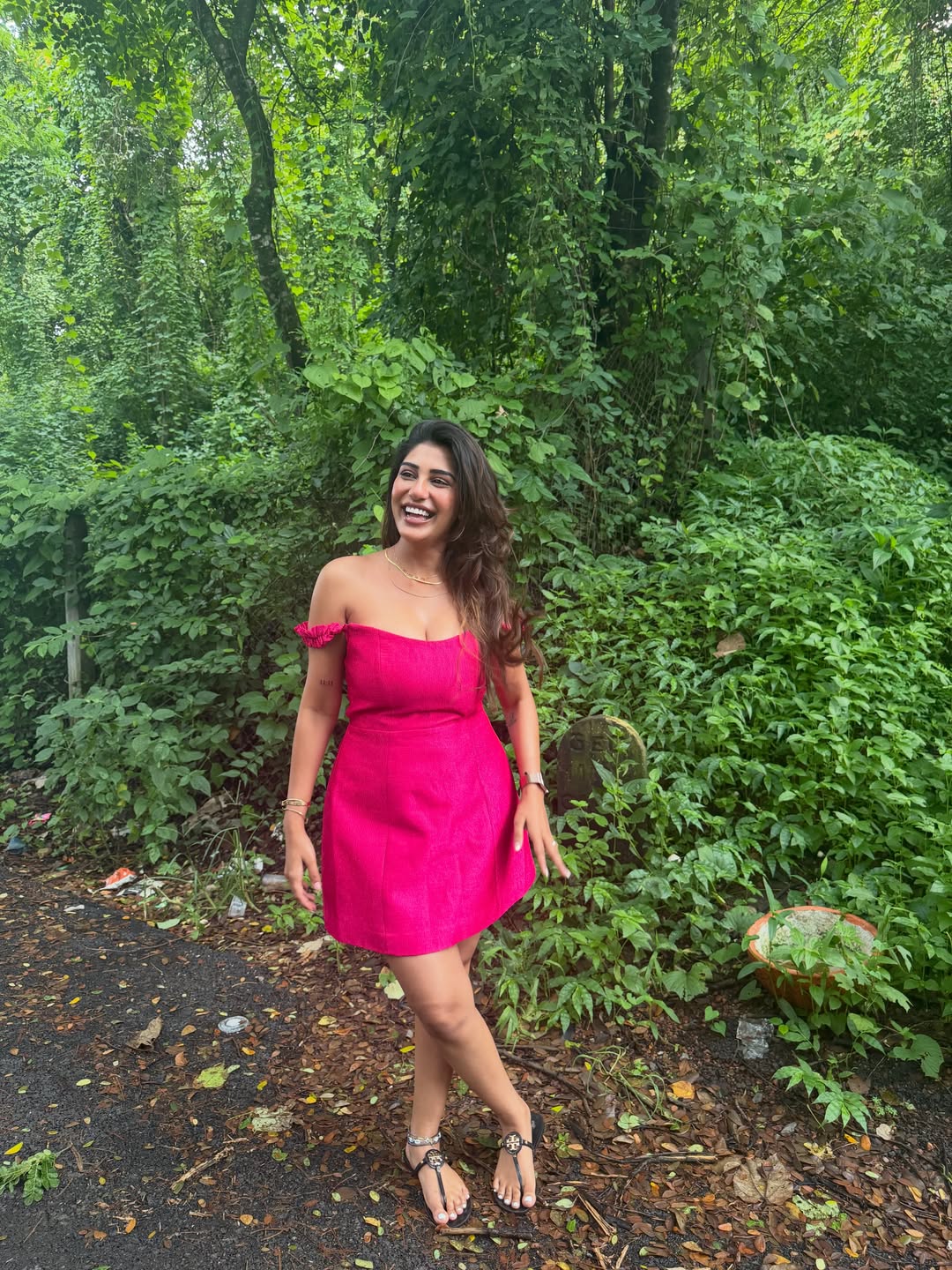 Supritha Naidu Looks Stunning in Vibrant Pink Mini Dress