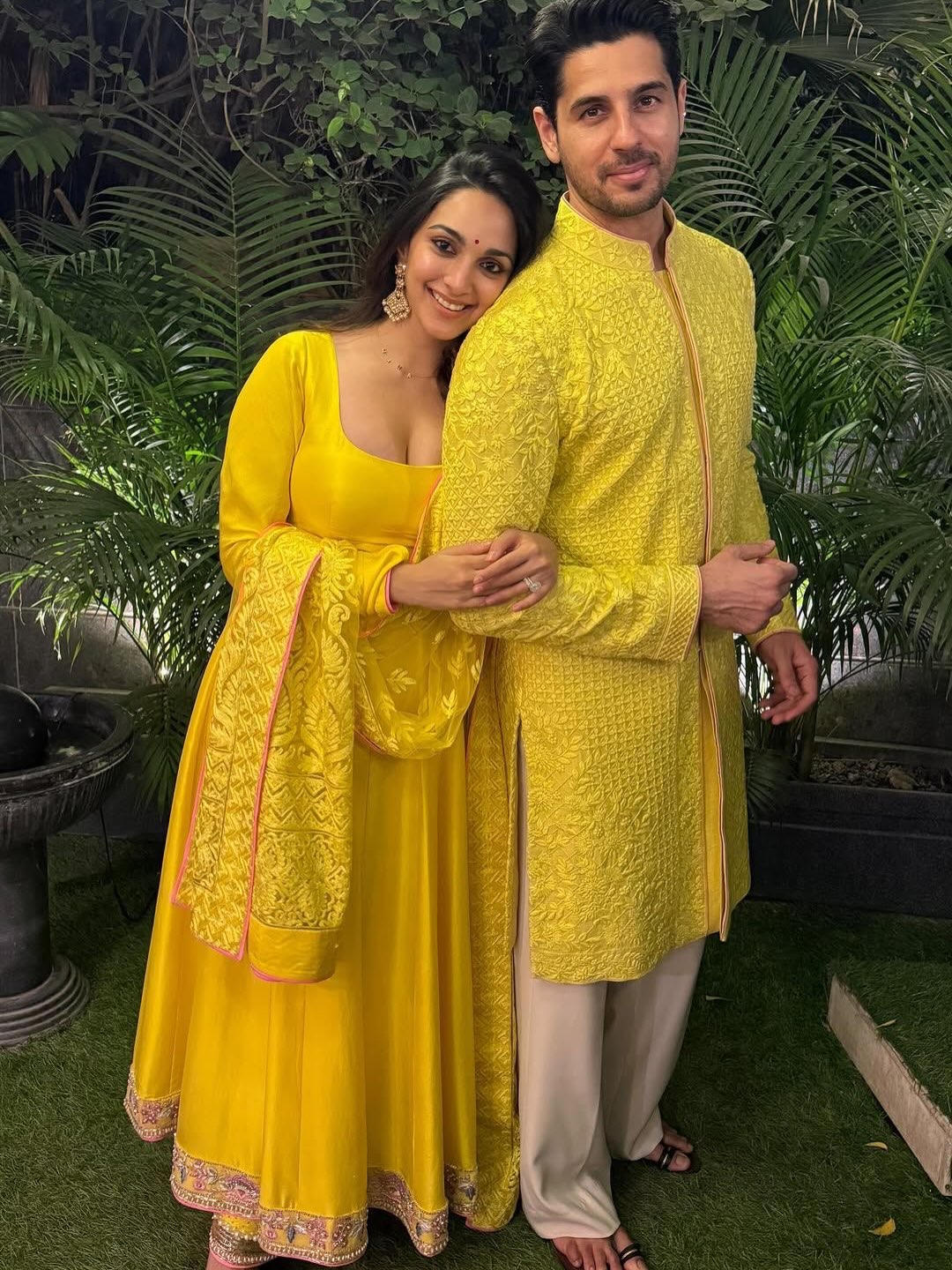 Kiara and Sidharth Shine in Matching Yellow Traditional Looks