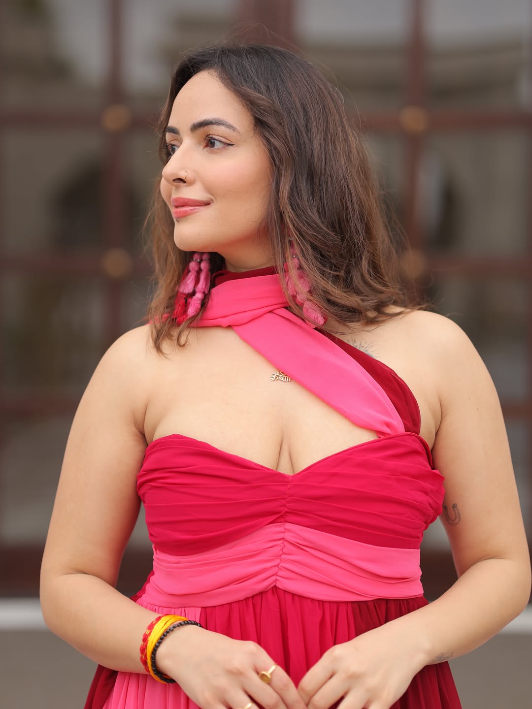 Aanchal Munjal Stuns in Radiant Pink Dress in the Pink City