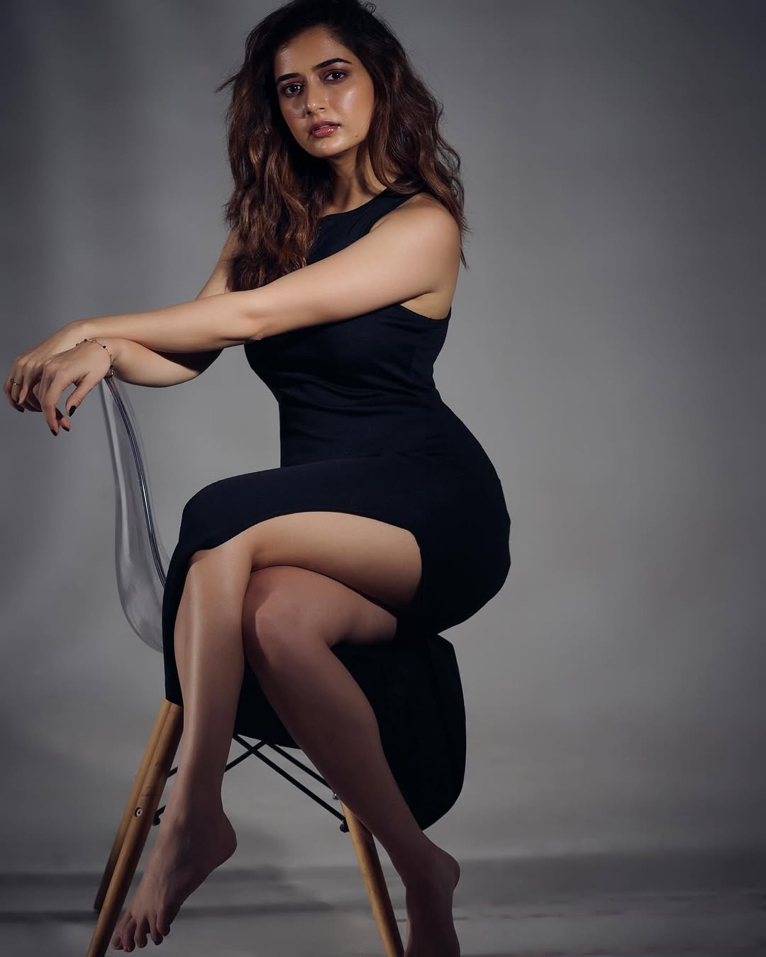 Ashika Ranganath Stuns in Elegant Black Dress, Exudes Modern Glamour