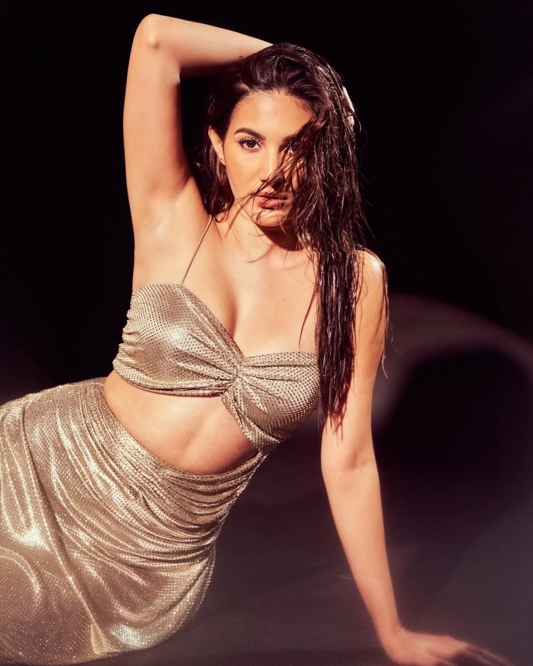 Amyra Dastur Exudes Glamour in a Striking Golden Look