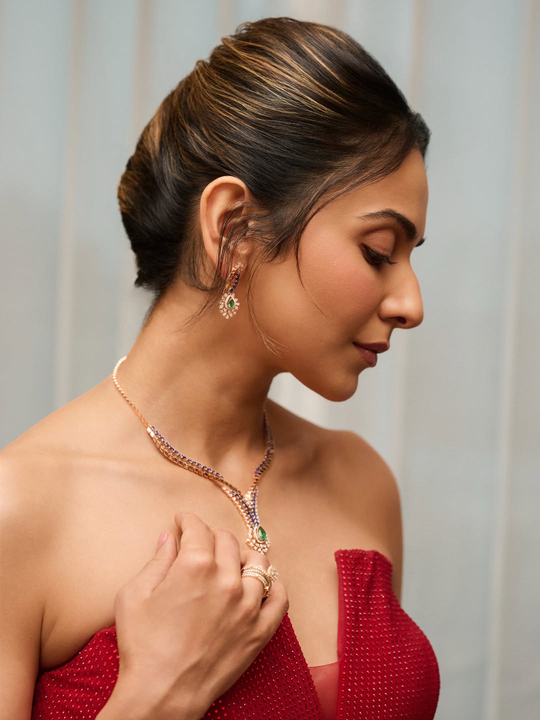 Rakul Preet Singh Looks Ravishing in a Sparkling Red Gown