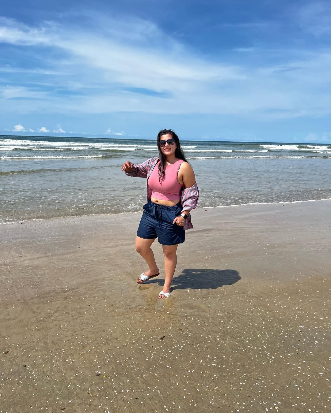 Kavya Kalyanram Radiates Joy in a Fun Beachside Look