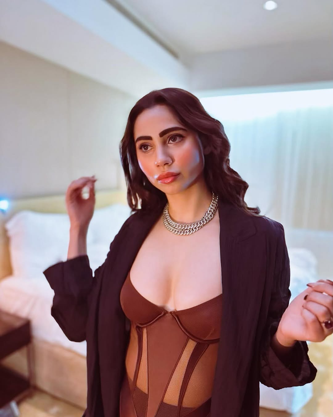 Zahrah S. Khan Stuns in a Chic Corset and Blazer Look