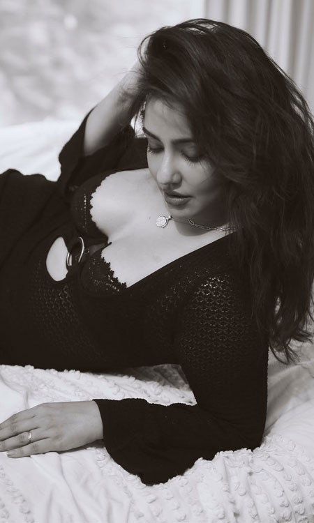 Neha Sharma Stuns in a Striking Black-and-White Portrait