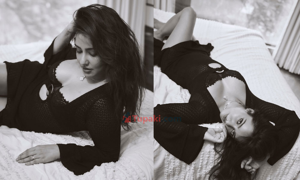 Neha Sharma Shares a Black-and-White Moment