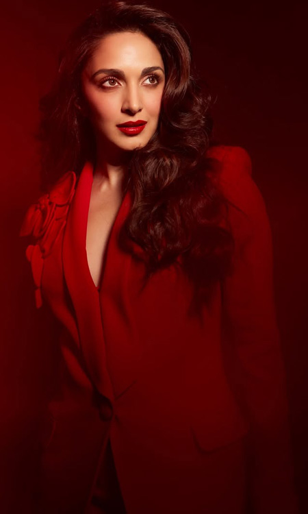 Kiara Advani Stuns in a Striking Red Elie Saab Look for Toxic