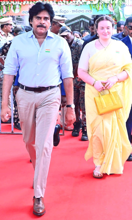 Pawan Kalyan and Anna Konidala at Independence Day 2026